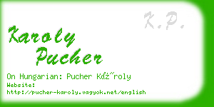 karoly pucher business card